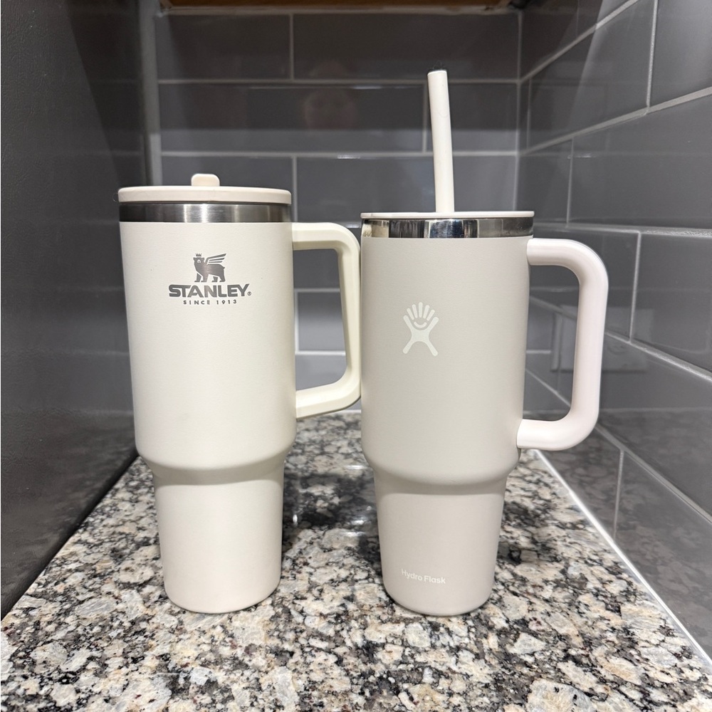 Stanley & Hydro Flask Cream Insulated Travel Mug with Handle - 40oz